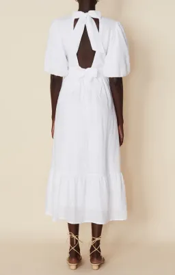 Faithfull The Brand Romilla Midi Dress White Size 14 for rent on The Volte - image 2