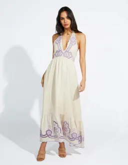 Alice McCall Capri Dreams Midi Dress Cream Size 14 for rent on The Volte - image 1