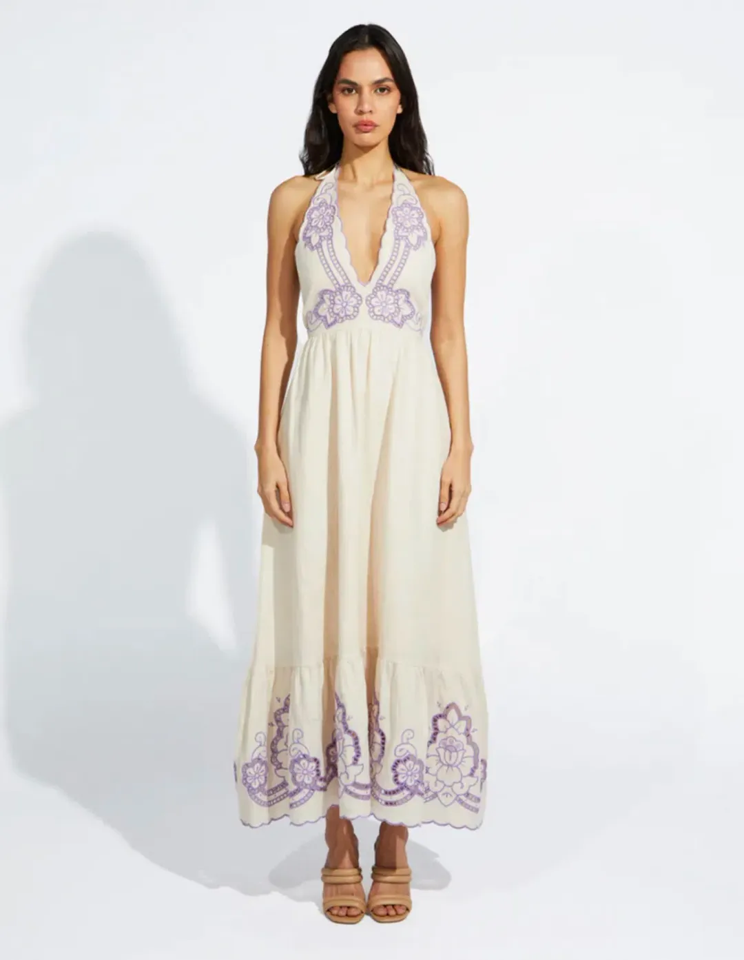 Alice McCall Capri Dreams Midi Dress Cream Size 14 for rent on The Volte - main image