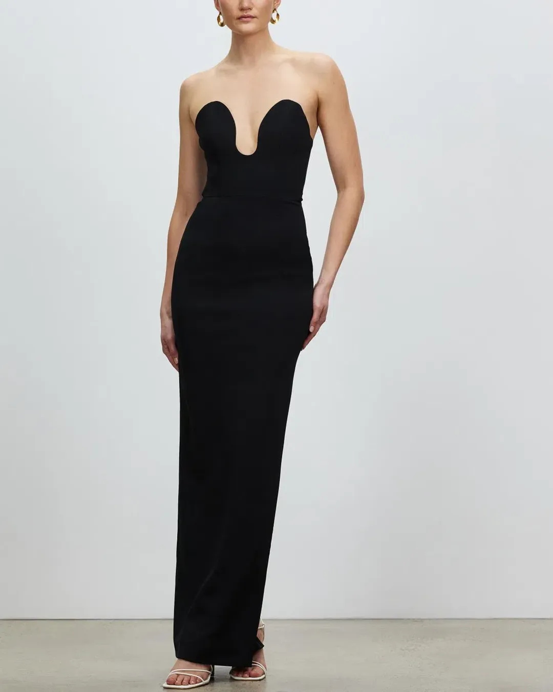 Solace London Audrey Maxi Dress Black Size 8 for rent on The Volte - main image