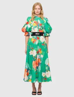 Leo & Lin Florescence Midi Dress Floral Print Size 10 for rent on The Volte - image 3