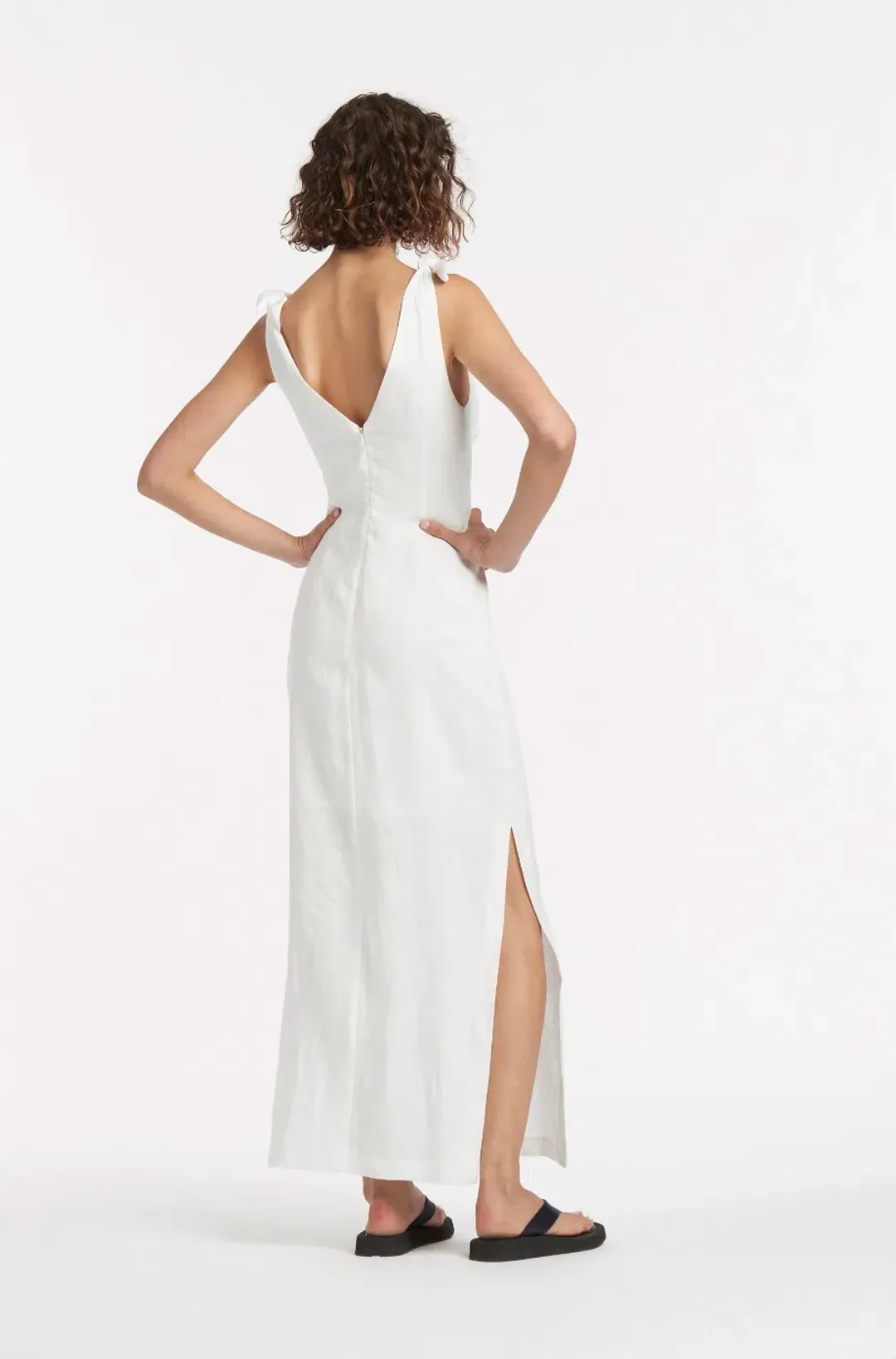 Sir The Label Alexandre Tie Midi Dress Ivory Size 0 / Au 6 for rent on The Volte - main image