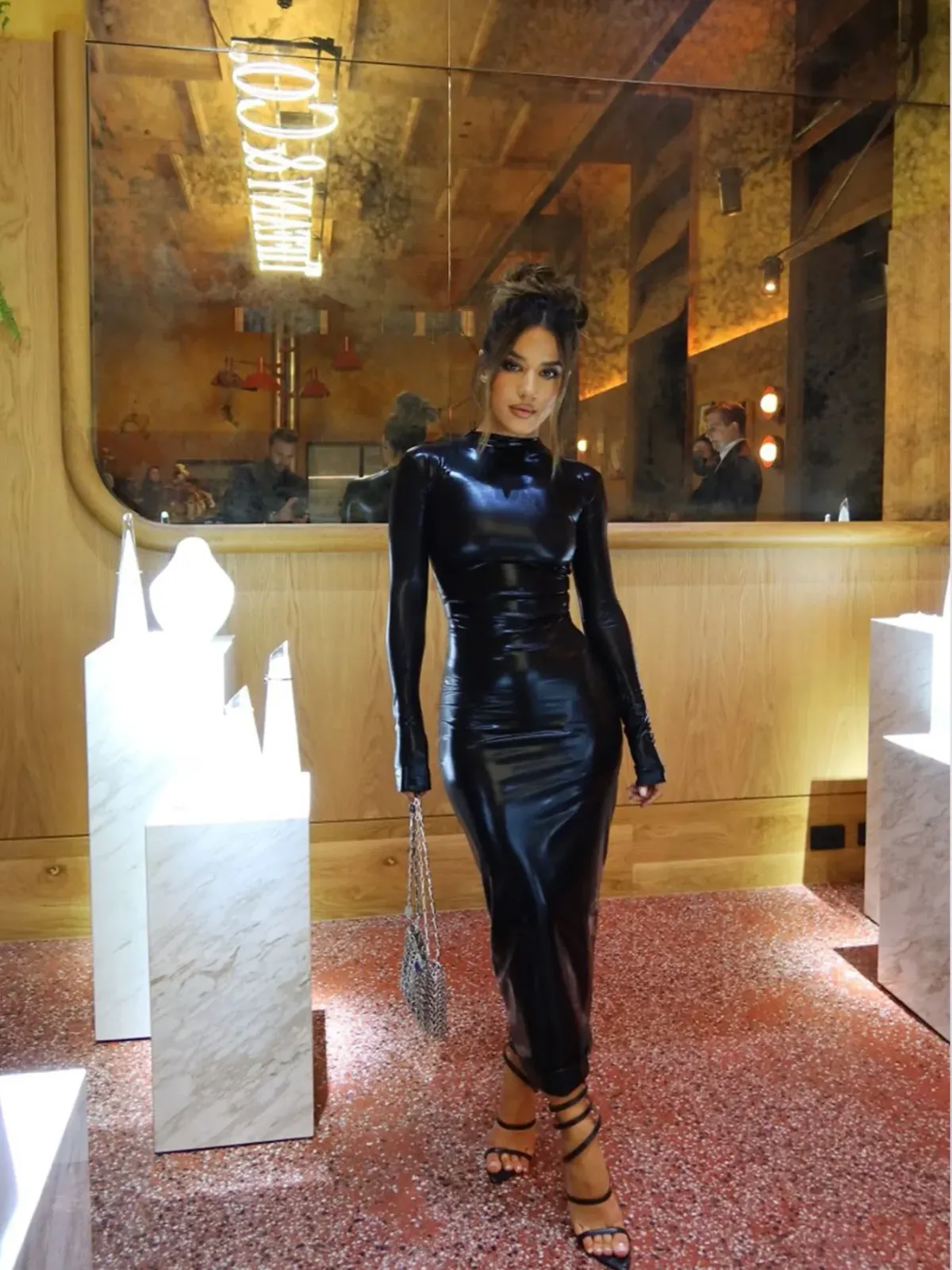 Effie Kats Gia Midi Dress Black Size XS for rent on The Volte - main image