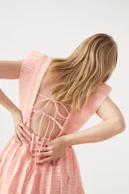 AJE - Hybrid Midi Dress Rose Pink - Size AU 12 for rent on The Volte - image 3