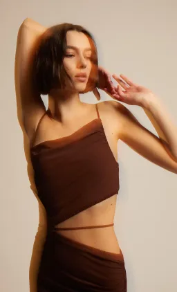 Bec & Bridge Dilkon Maxi Dress in Dark Chocolate Size 6 for rent on The Volte - image 4