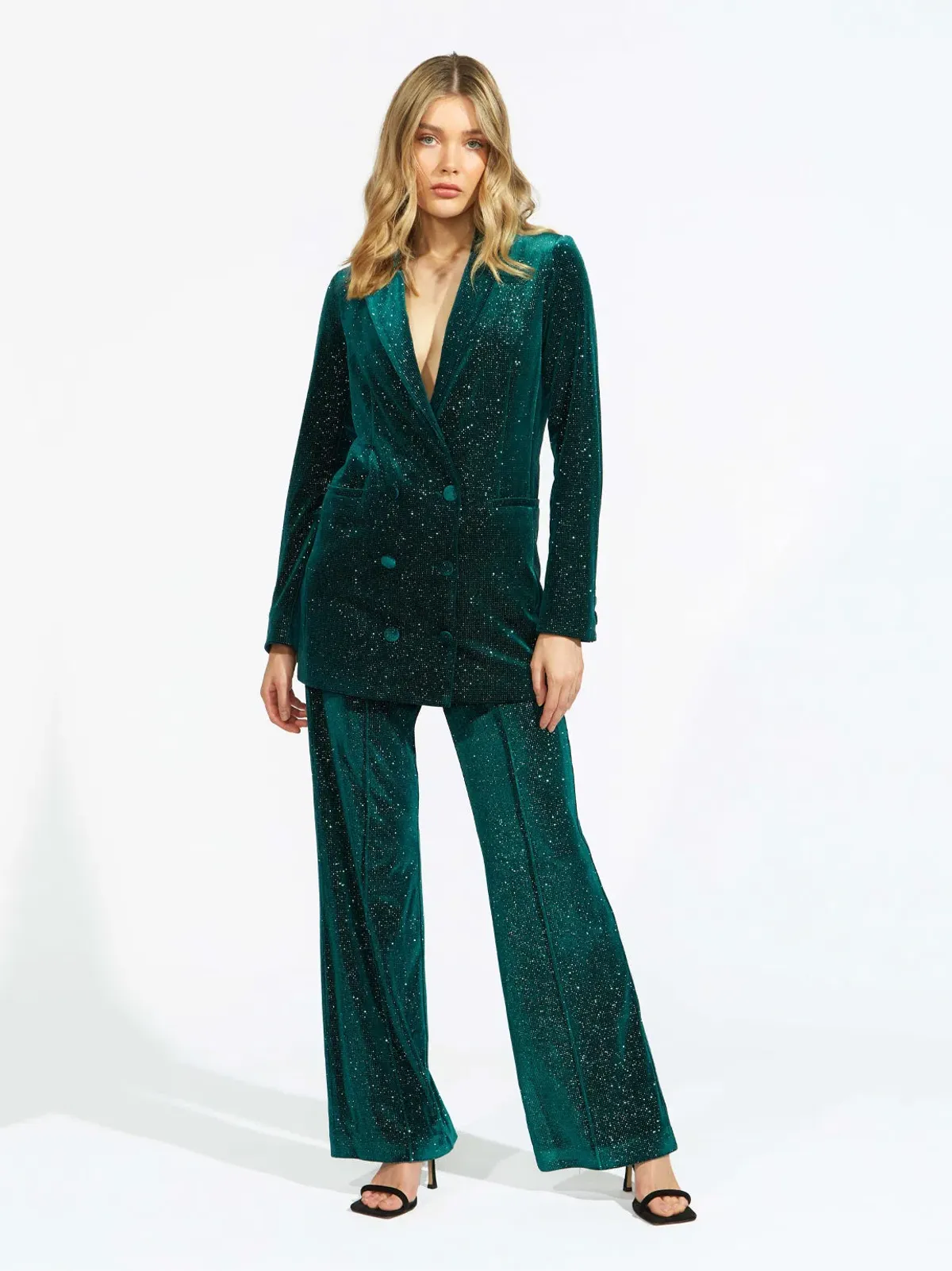 Alice McCall Midnight Magic Two-Piece Suit Forest Green Size 6 for rent on The Volte - main image