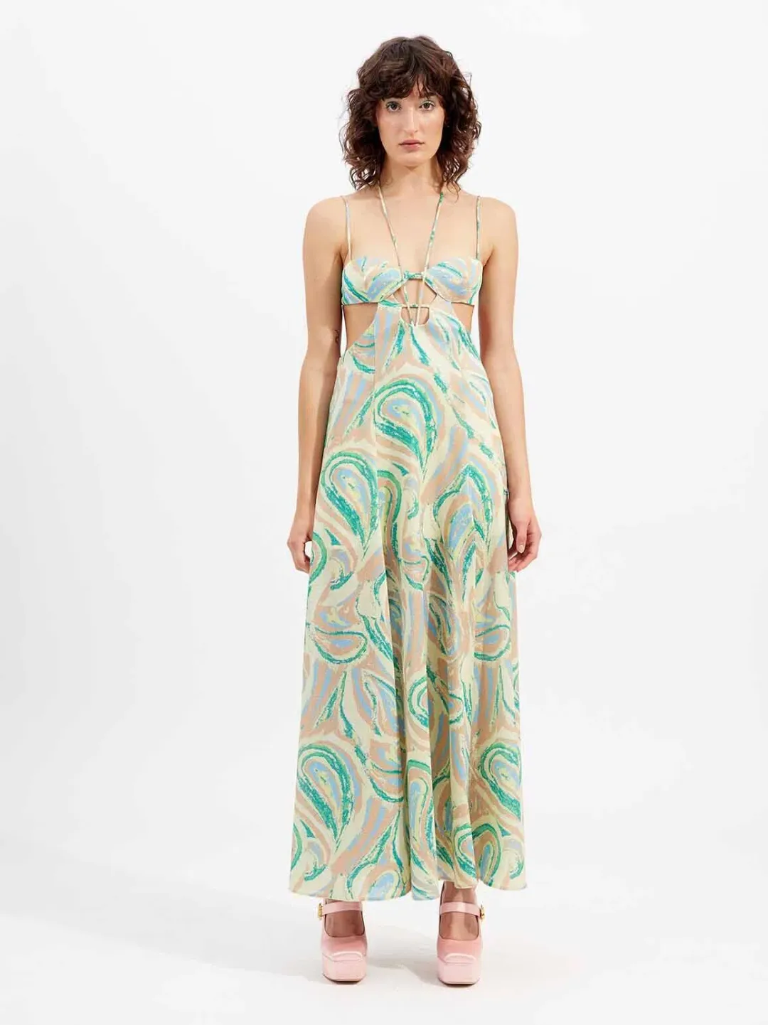 Alice McCall Swan Lake Midi Dress in Citrus Size 10 for rent on The Volte - main image