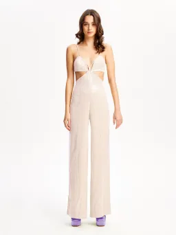 Alice McCall Night Sky Jumpsuit Chai Latte Size 10 for rent on The Volte - image 1