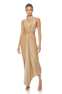 Eliya the Label Aphrodite Dress in Gold Size 6 for rent on The Volte - image 1