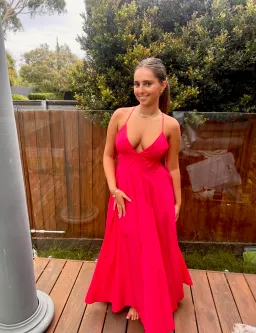 Scanlan Theodore Parachute Strappy Dress in Fuchsia Size 10  for rent on The Volte - image 3