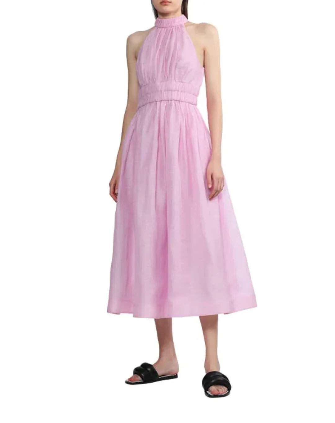 Zimmermann The Prima Halter Midi in Persimmon Size 16 for rent on The Volte - main image