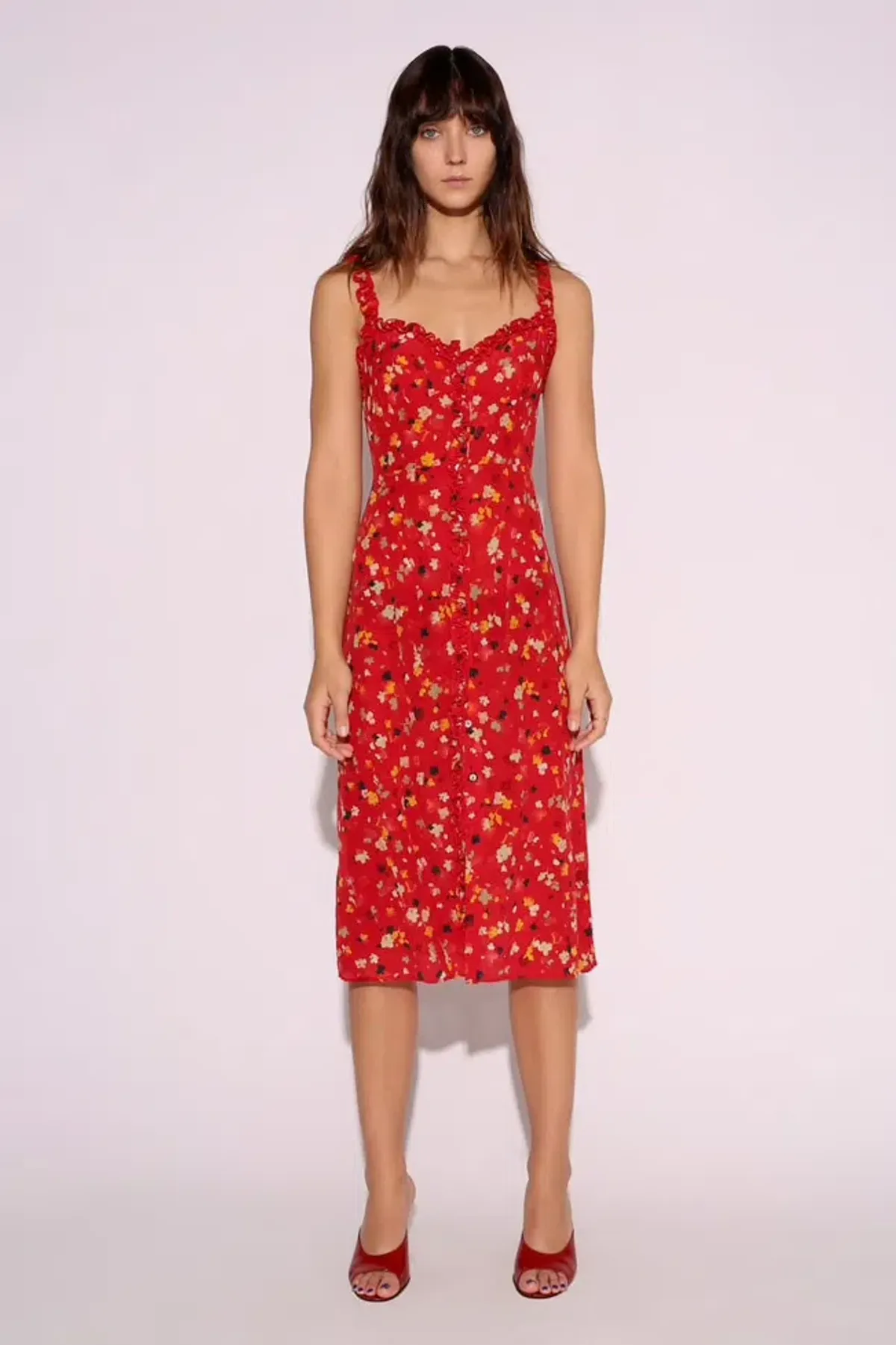 Realisation Par The Juliet Midi Dress Rouge Fleur Size XXS / Au 4 for rent on The Volte - main image
