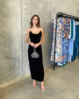 Effie Kats Koi Gown Black Size S / Au 8 for rent on The Volte - image 2