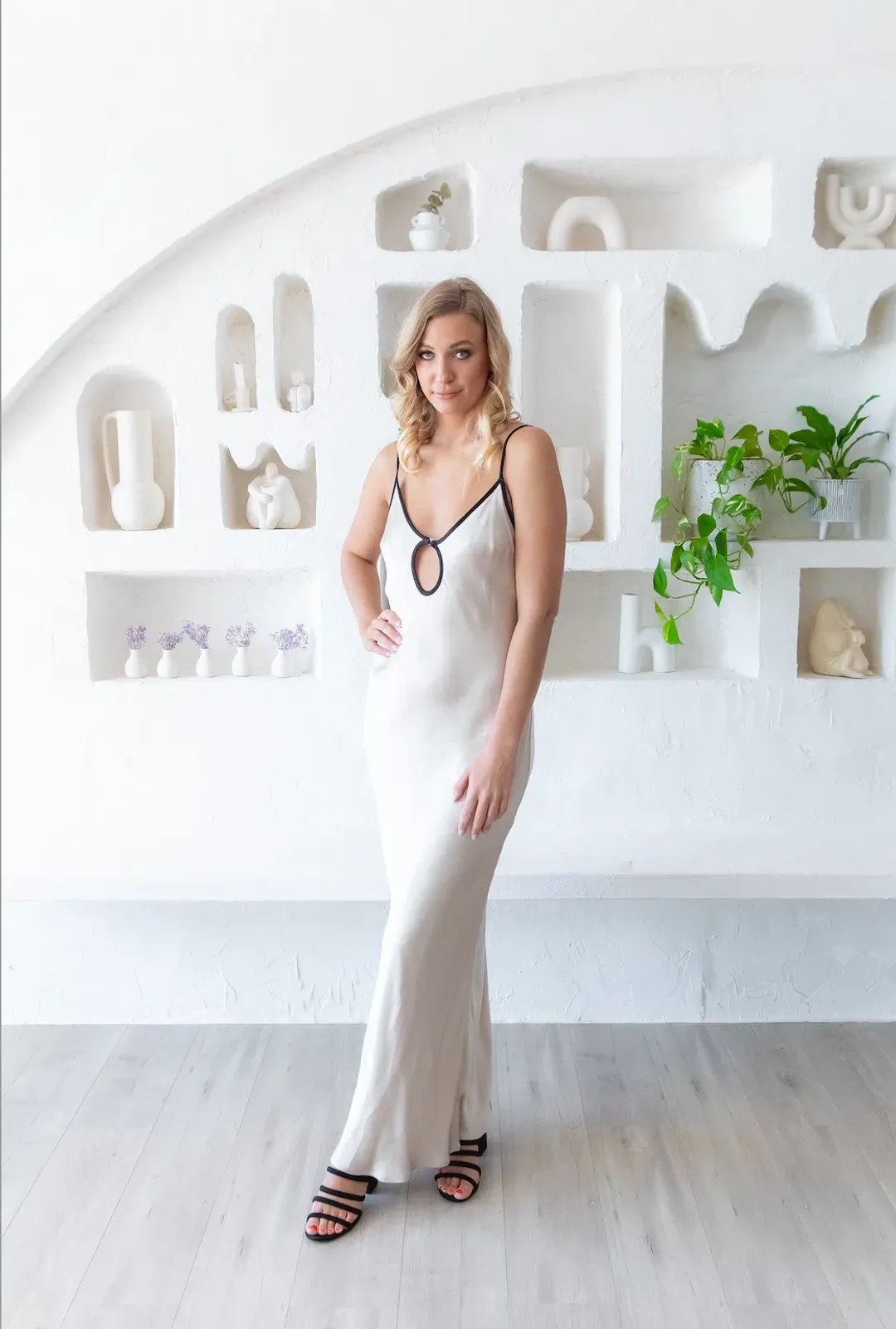 Bec & Bridge Kara Keyhole Maxi Dress Sand Size 10  for rent on The Volte - main image