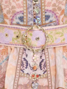 Zimmermann The Kaleidoscope Buttoned Mini in Multi Swirl Floral Size 4/Au 16 for rent on The Volte - image 4