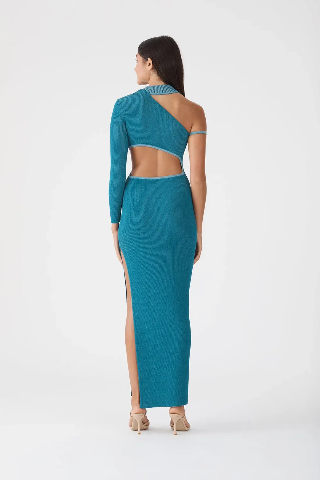 San Sloane Onix Metallic Knit Dress  for rent on The Volte - main image