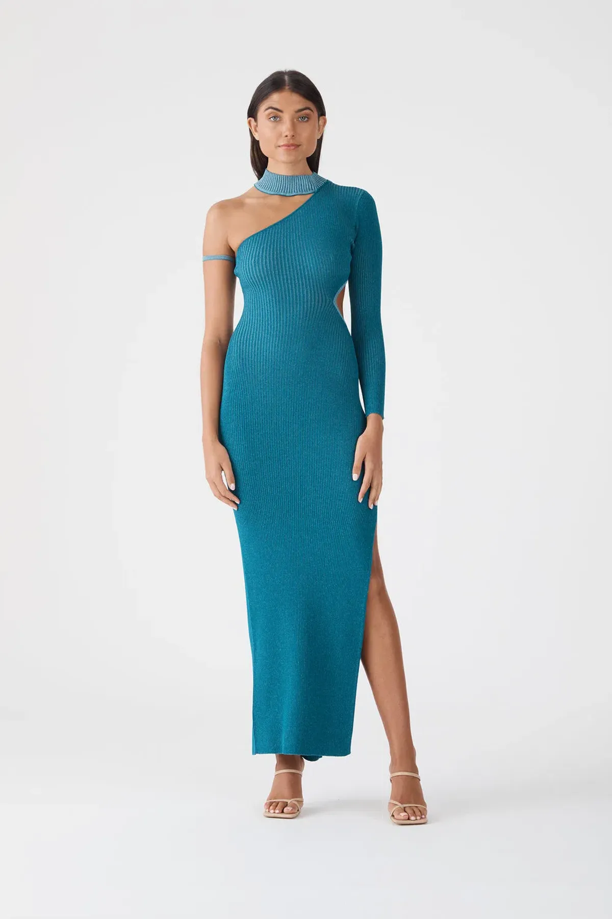 San Sloane Onix Metallic Knit Dress  for rent on The Volte - main image