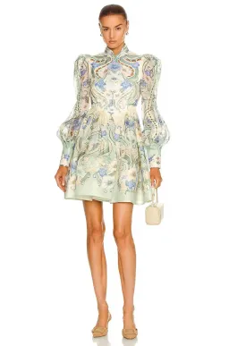 Zimmermann Rhythm Poppy Mini Dress Sage Noveau Size 0/Au 6 for rent on The Volte - image 1