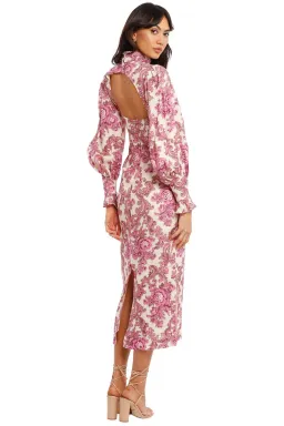 Alemais Isla Midi Dress Print Size 10 for rent on The Volte - image 3