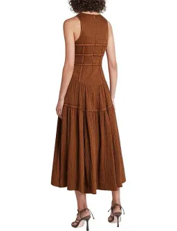 Aje Tidal Corset Midi Dress Coffee Size 8 / S for rent on The Volte - image 3