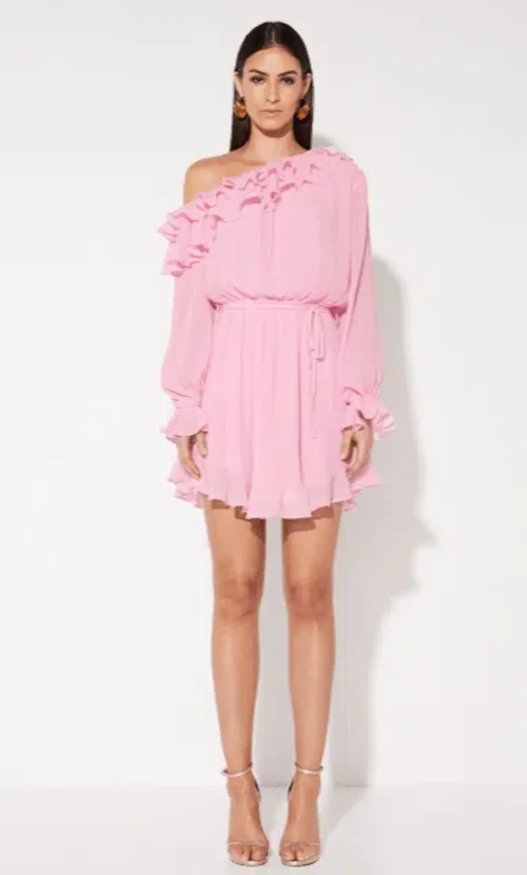 Mossman  A Slice of Heaven Mini Dress Pink Size 8 for rent on The Volte - main image