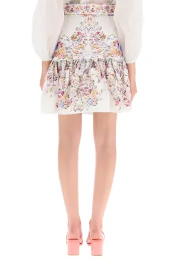 Zimmermann Prima Flip Linen Mini Skirt Floral Size 0P / Au 6P for rent on The Volte - image 4