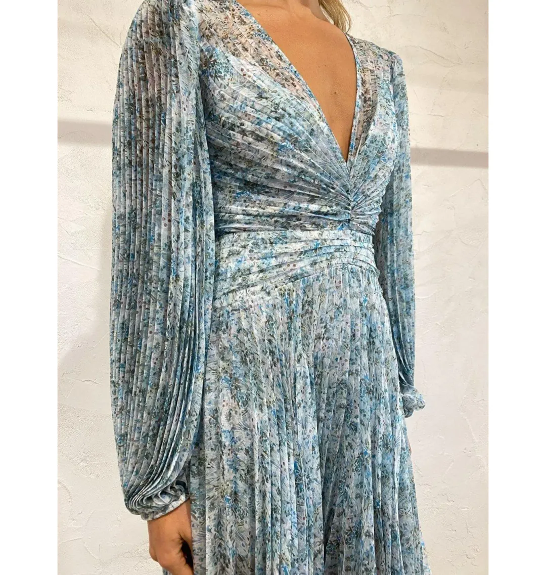 Acler Astone Dress In Blue Fields Size AU 12 for rent on The Volte - main image