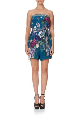 Camilla Strapless Playsuit with Waist Tie Lunar Gazing Print Size XS/Au 8 for rent on The Volte - image 2