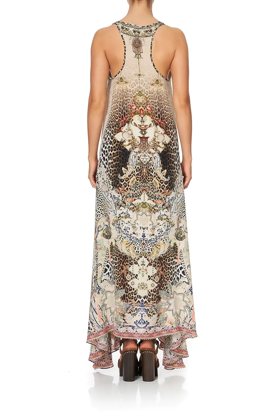 Camilla V Neck Racerback Dress Forever Forever Print Size XS/Au 8 for rent on The Volte - main image