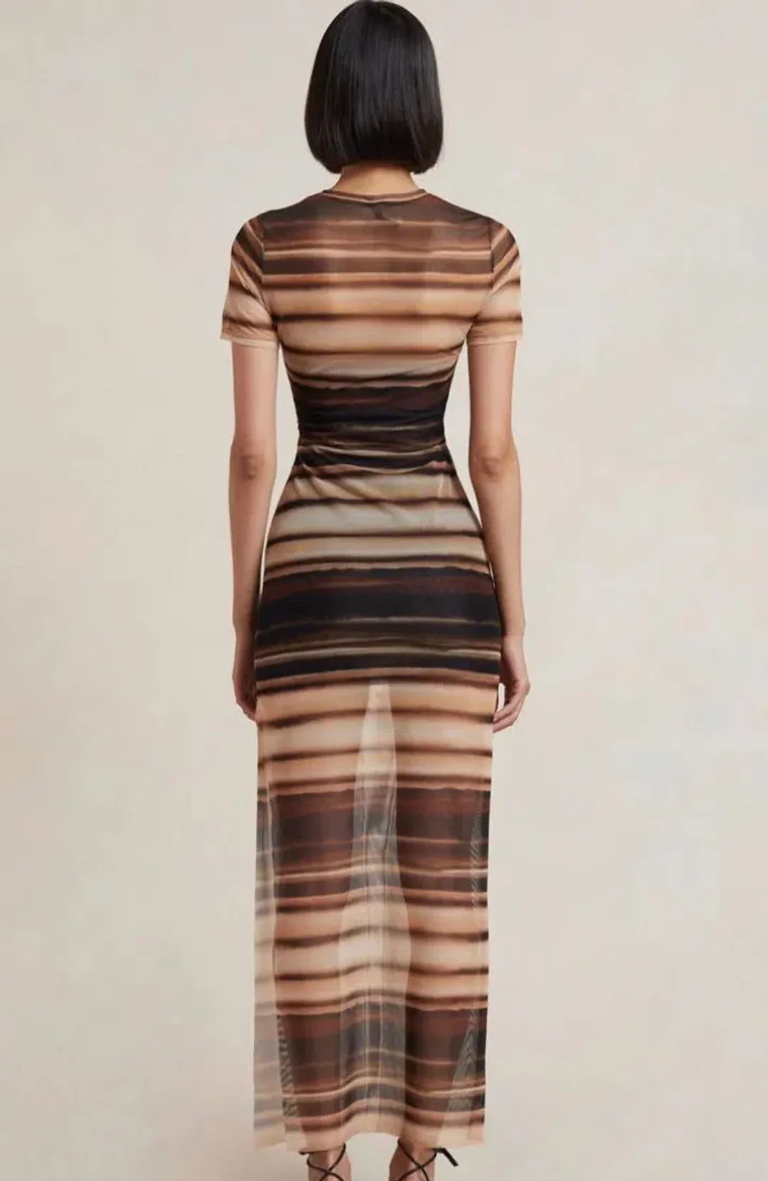 Bec & Bridge Watercolour Short Sleeve Maxi Dress Print Size 8  for rent on The Volte - main image