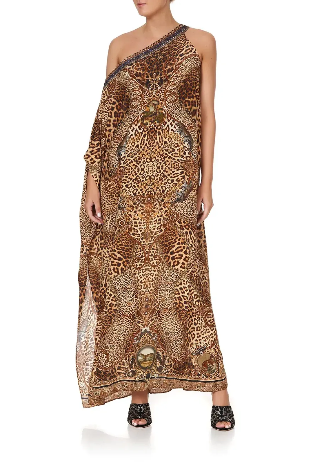 Camilla Lady Lodge One Shoulder Kaftan with Neckband Print Size 8/S-M for rent on The Volte - main image