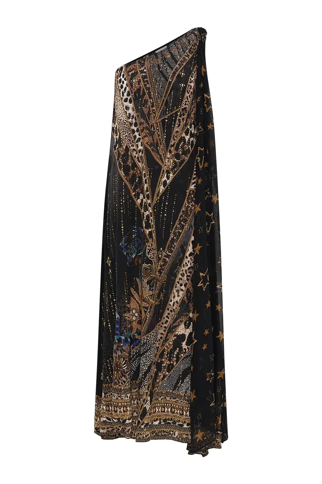 Camilla One Shoulder Long Dress Lady Stardust Print Size 8 for rent on The Volte - main image