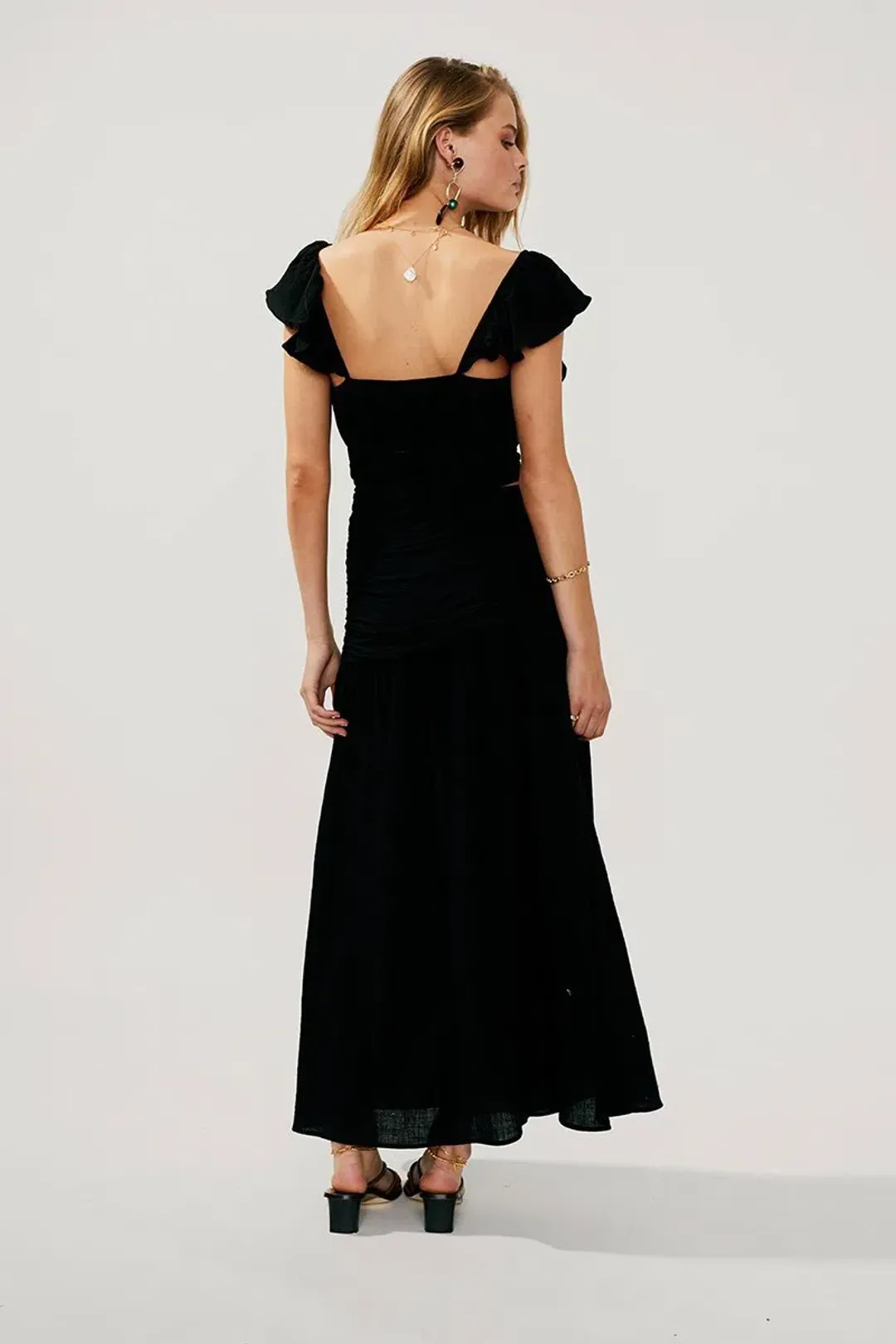 Suboo Alva Rouched Cut Out Maxi Black Size S/ AU 8 for rent on The Volte - main image