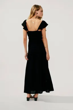 Suboo Alva Rouched Cut Out Maxi Black Size S/ AU 8 for rent on The Volte - image 3