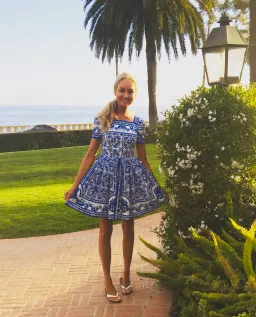 Dolce & Gabbana Majolica Mini Dress Print Size AU 6 for rent on The Volte - image 2