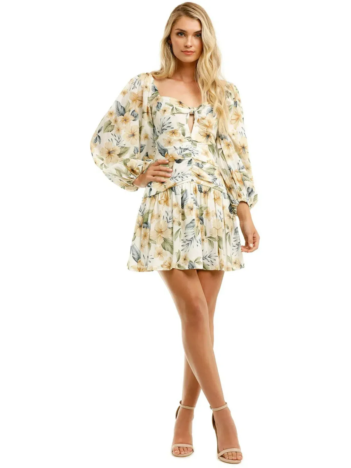 Bec & Bridge Fleurette Mini Dress Floral Size AU 6  for rent on The Volte - main image