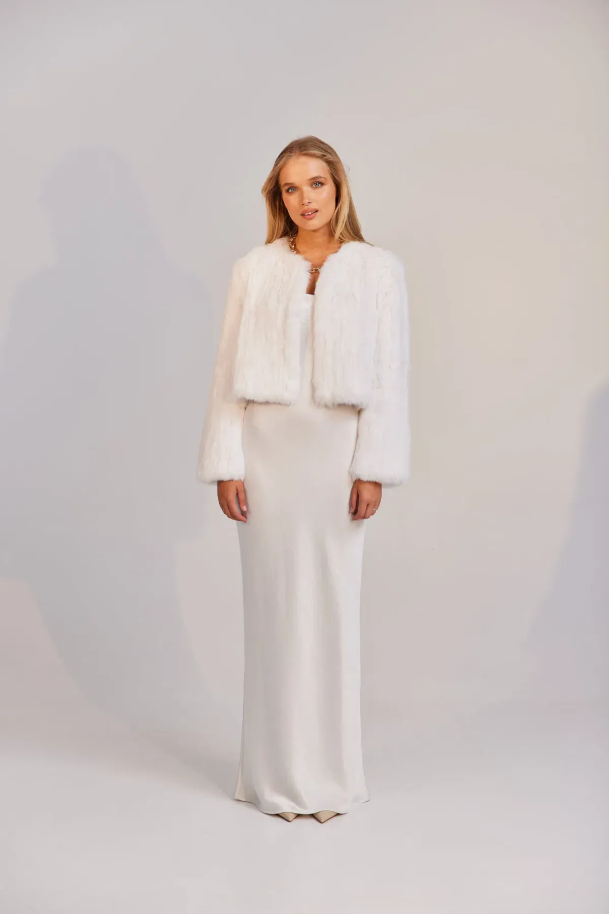 Bubish Lola Crop Jacket White Size 10 for rent on The Volte - main image