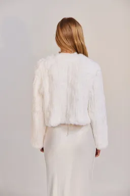 Bubish Lola Crop Jacket White Size 10 for rent on The Volte - image 3