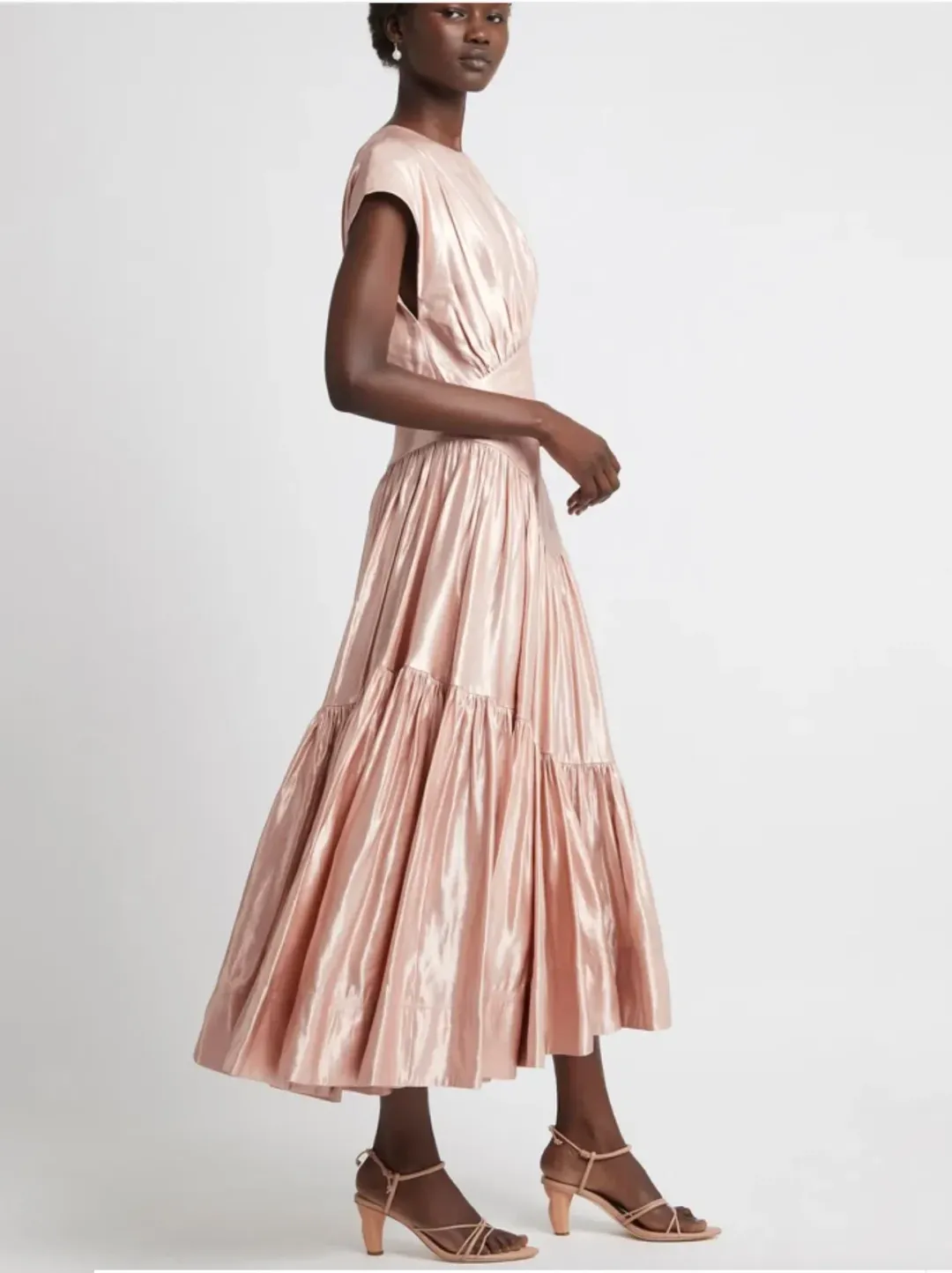 Aje Serendipity Reflection Midi Dress Blush Size 14 for rent on The Volte - main image