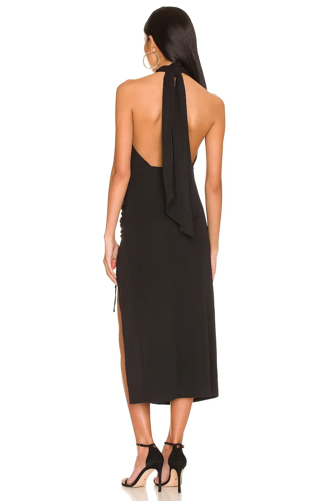 H:ours Kyra Cutout Midi Dress Black Size S for rent on The Volte - main image