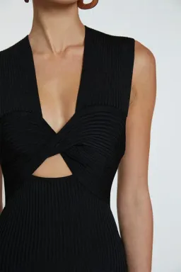 By Johnny Leora Latice Knit Midi Dress Black Size S / Au 8 for rent on The Volte - image 2