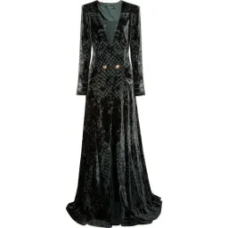 Balmain Devore Gown Black Size 10  for rent on The Volte - image 1