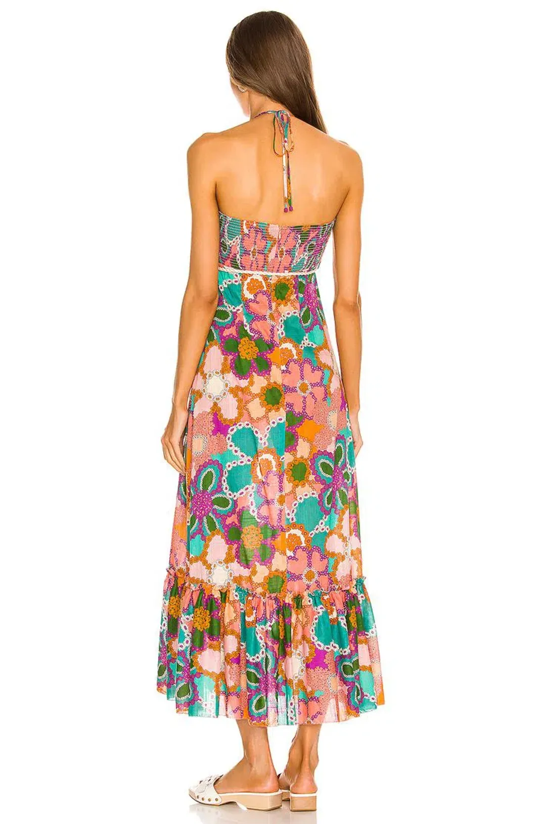 Zimmermann Lola Frill Picnic Dress Purple Floral Size 1/Au 8 for rent on The Volte - main image