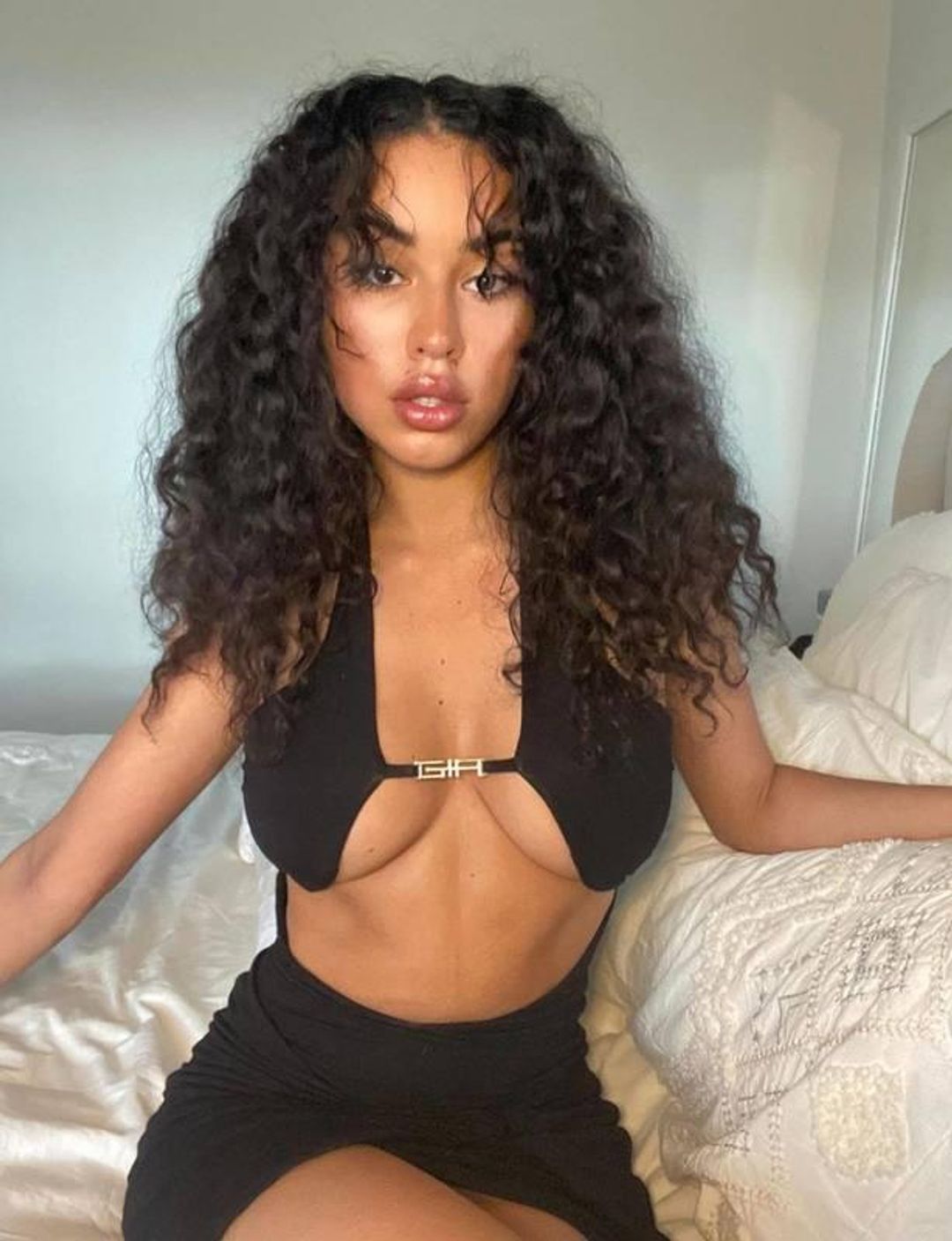 I. AM. GIA Cosma Mini Dress Black Size XS / AU 6 for rent on The Volte - main image