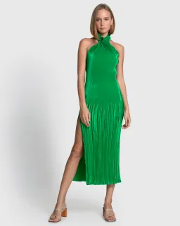 Lidee Woman Soiree Halter Gown Bright Green Size 10 for rent on The Volte - image 1