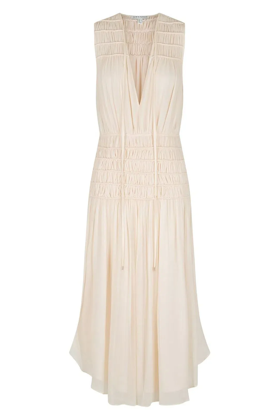Shona Joy Delphine Sleeveless Midi Dress Cream Size 8 for rent on The Volte - main image