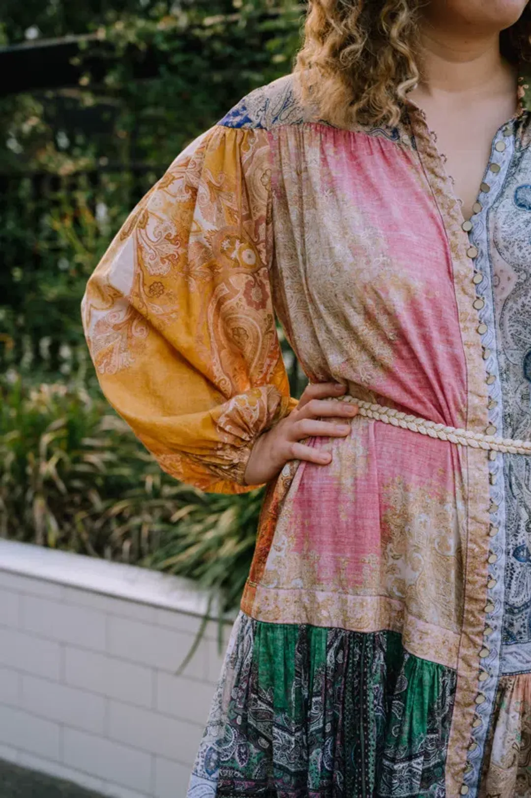 Zimmermann Anneke Spliced Lantern Mini Dress Print Size 4/ AU 16 for rent on The Volte - main image