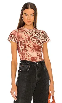 Miaou Mini Tee in Wanted Red Size Small/Au 8  for rent on The Volte - image 2