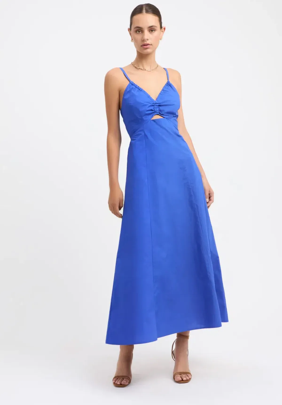 Kookai Poplin Halter Dress Blue Size 36 / Au 8 for rent on The Volte - main image