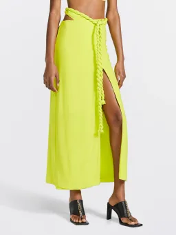 Dion Lee Rope Wrap Skirt Acid Yellow Size 8 for rent on The Volte - image 2